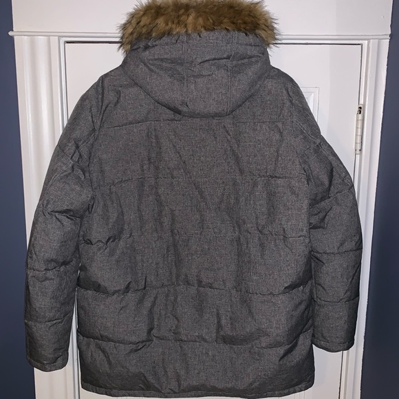 Tommy Hilfiger Long Snorkel Coat Heather Gray XL - Picture 2 of 6
